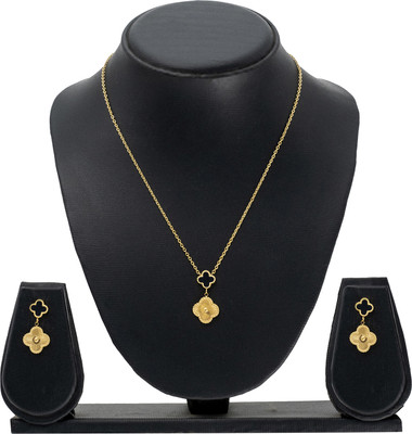 Shining Jewel Brass Brass Black Jewellery Set(Pack of 3)