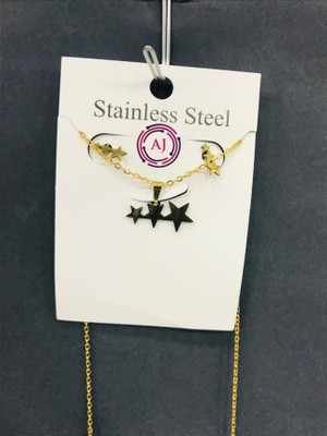 DIMIKI Stainless Steel Gold-plated Gold Jewellery Set(Pack of 1)