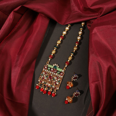 Anika's Creation Brass Gold-plated Multicolor Jewellery Set(Pack of 3)