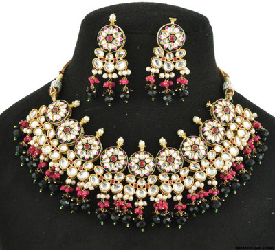 GEODE DELIGHT Copper Gold-plated Multicolor Jewellery Set(Pack of 4)