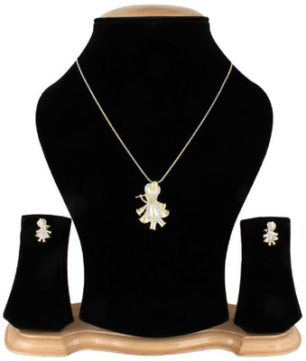 Krishna Creation Alloy Gold-plated Gold Jewellery Set(Pack of 1)