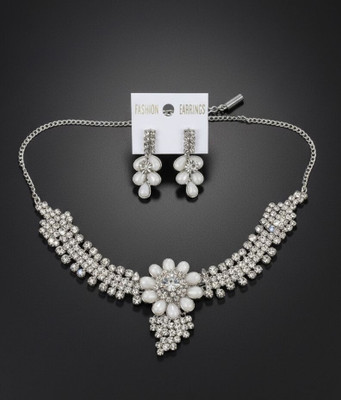 Radhika Gift Regiment Stone, Alloy Rhodium Silver Jewellery Set(Pack of 1)