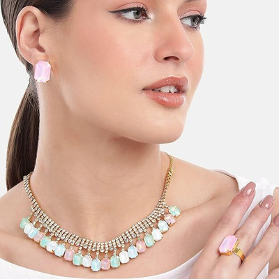 Orangenysha Alloy Gold-plated Multicolor Jewellery Set(Pack of 1)