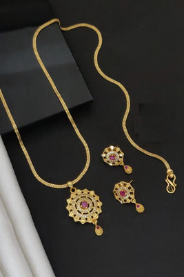Dreamish Imitation Brass Gold-plated Gold Jewellery Set(Pack of 3)