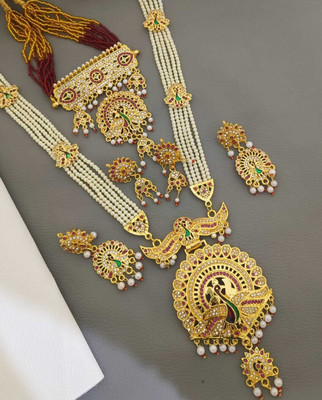 DPMARKETING Alloy Gold-plated Multicolor Jewellery Set(Pack of 4)