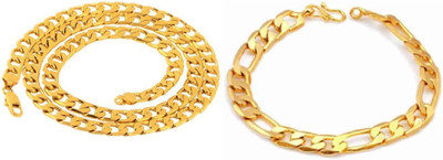 khushienterprice Brass Gold-plated Gold Jewellery Set(Pack of 2)