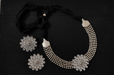 NecklaceSet Alloy Silver Jewellery Set(Pack of 1)