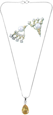 SKG Fashions Stone Yellow, White Jewellery Set(Pack of 1)