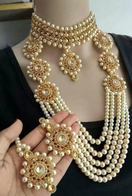 JMBW INTERNATIONAL Crystal Gold, Gold Jewellery Set(Pack of 1)