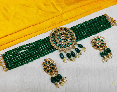 A N C Plastic Green, Multicolor Jewellery Set(Pack of 1)