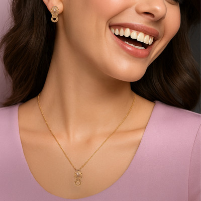 Gaurangi Stainless Steel Gold-plated Gold Jewellery Set(Pack of 1)