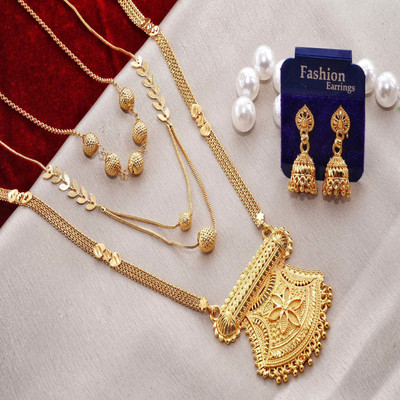 Dency Copper Gold-plated Gold Jewellery Set(Pack of 1)