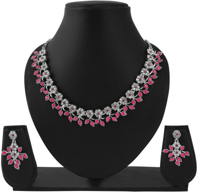 Rhymee Alloy Pink Jewellery Set(Pack of 1)
