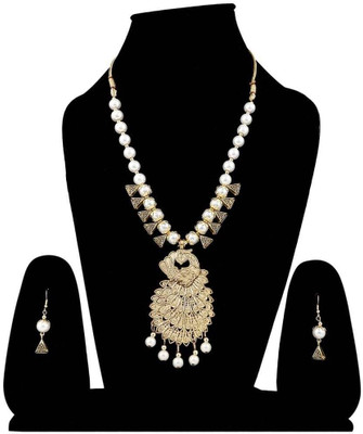 Gauri Fashions Alloy White Jewellery Set(Pack of 1)