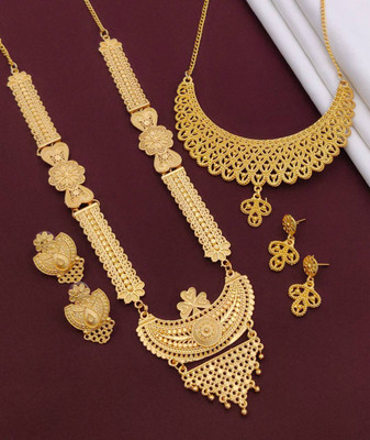 Krishna Creation Alloy Gold-plated Gold Jewellery Set(Pack of 1)