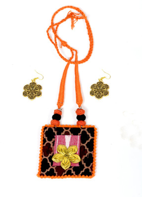 DOM Fabric Multicolor Jewellery Set(Pack of 1)
