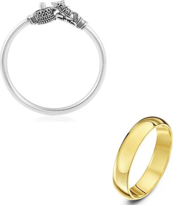 MAATRCHAAYA Stainless Steel Gold-plated, Silver Silver, Gold Jewellery Set(Pack of 2)