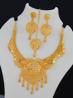 JRD GLOBAL Brass Gold-plated Gold, Yellow Jewellery Set(Pack of 1)