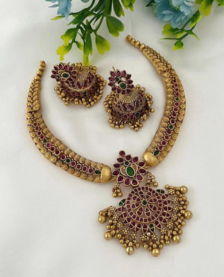 RIENTA JWL Alloy Gold-plated Multicolor Jewellery Set(Pack of 1)