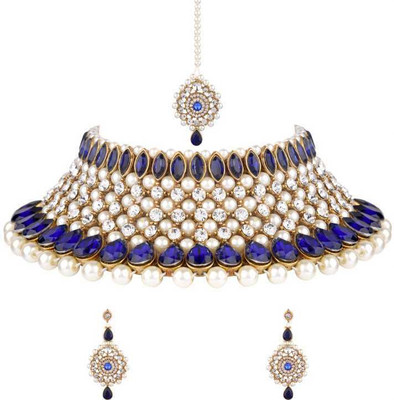 BJ JEWEL Alloy Blue, White Jewellery Set(Pack of 1)