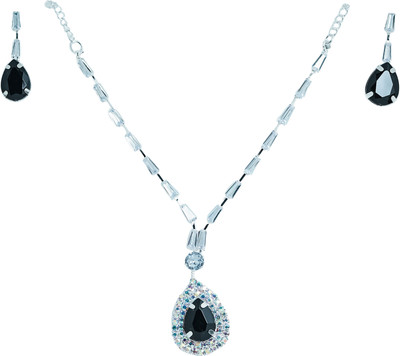 IFQARA Alloy Silver Silver, Black Jewellery Set(Pack of 3)