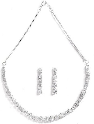 RANIT CREATION Brass Rhodium White Jewellery Set(Pack of 1)