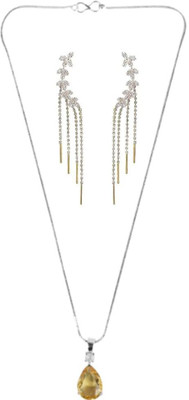 SRK Fashions Alloy Yellow, Silver Jewellery Set(Pack of 1)