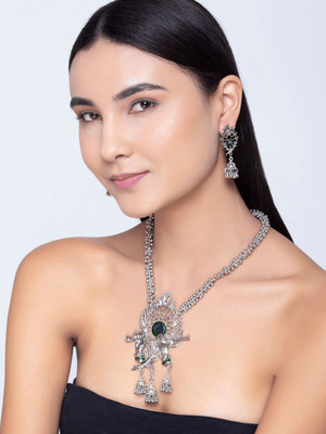 Anamya Collections Alloy Silver Jewellery Set(Pack of 1)