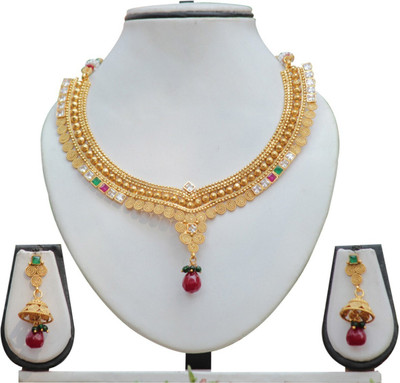 Swarajshop Copper Gold-plated Gold Jewellery Set(Pack of 1)