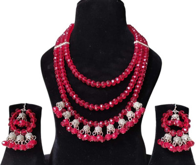 Buybox Glass Red Jewellery Set(Pack of 3)