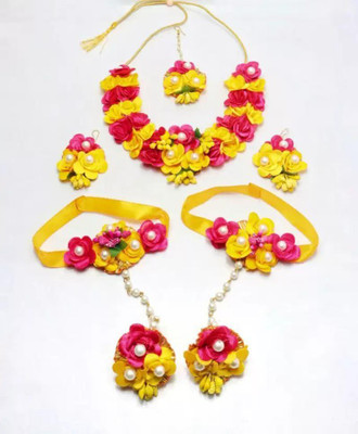 Lyzoo Fabric Green, Yellow Jewellery Set(Pack of 1)