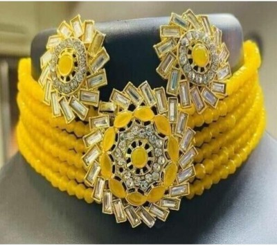 BJ JEWEL Alloy Gold-plated Yellow Jewellery Set(Pack of 1)