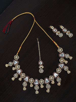 Divisha Alloy Gold-plated Multicolor Jewellery Set(Pack of 1)