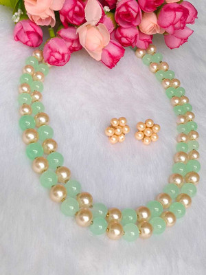 DENICRAAS Alloy Gold-plated Green, Gold Jewellery Set(Pack of 1)