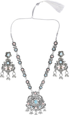 Anamya Collections Alloy Blue Jewellery Set(Pack of 1)