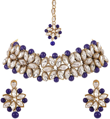 BJ JEWEL Alloy Blue, Gold Jewellery Set(Pack of 1)