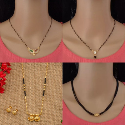 RAMDEV ART FASHION JEWELLERY Alloy Gold-plated Gold Jewellery Set(Pack of 4)