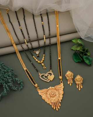 TheSanga Brass Gold-plated Gold Jewellery Set(Pack of 1)