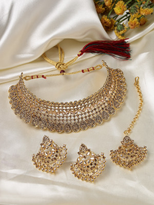 Sukkhi Alloy Gold-plated Gold Jewellery Set(Pack of 1)