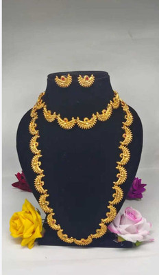 PARMESHWAR IMITATION Crystal Gold-plated Gold Jewellery Set(Pack of 1)