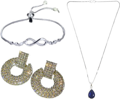 Aarav Creations Alloy Silver, Gold, Silver Jewellery Set(Pack of 1)