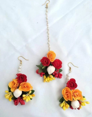Akshada Creation Fabric Multicolor Jewellery Set(Pack of 3)