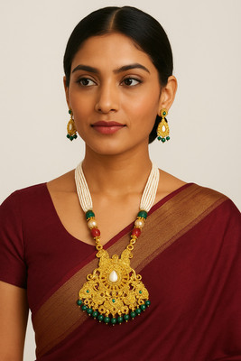 Nivora Creation Brass, Alloy Gold-plated Gold Jewellery Set(Pack of 1)