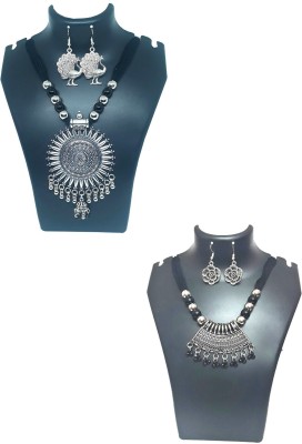 Dnositi Oxidised Silver, Dori Silver Jewellery Set(Pack of 1)