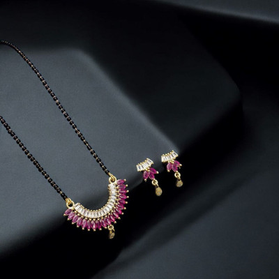 CLONEO Alloy Gold-plated Pink Jewellery Set(Pack of 1)