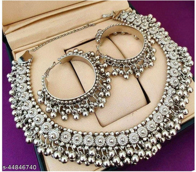 lucullian Oxidised Silver Silver Jewellery Set(Pack of 1)