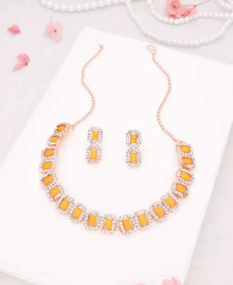 riftu Alloy Yellow Jewellery Set(Pack of 1)