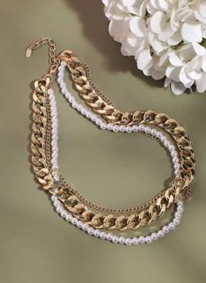 DAREBYGOLDENERA Glass Gold-plated Gold Jewellery Set(Pack of 1)