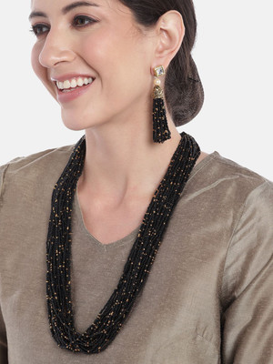 ANOUK Brass Black Jewellery Set(Pack of 1)
