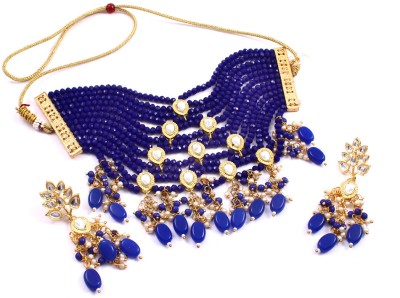 sharma Enterprises Brass Blue Jewellery Set(Pack of 1)